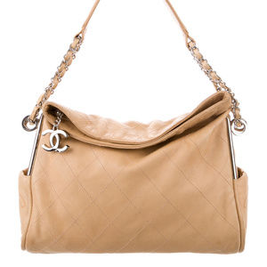 Chanel Small Ultimate Tote - Camel Beige & Silver
